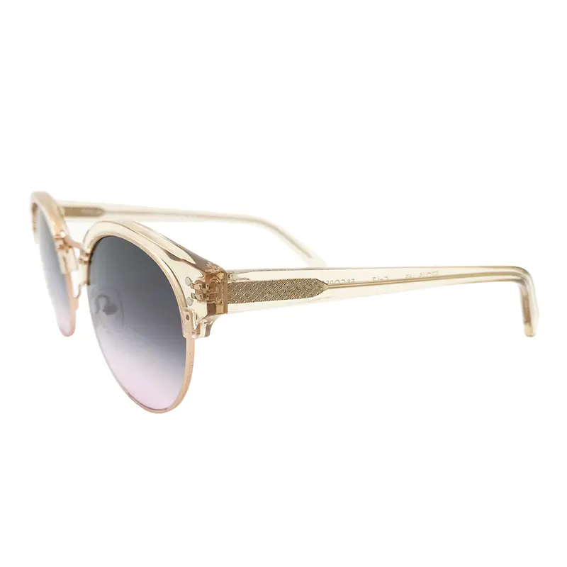 New arrivals custom acetate and metal round sunglasses 48028