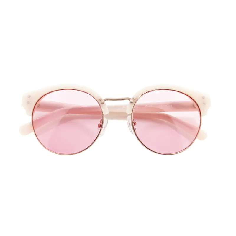 New arrivals custom acetate and metal round sunglasses 48028