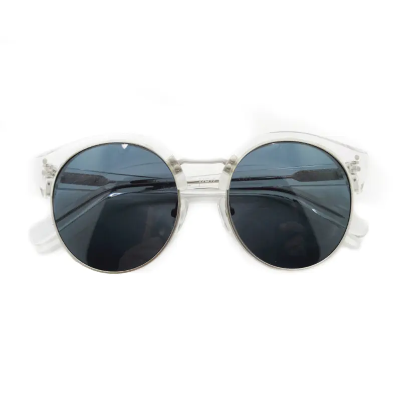 New arrivals custom acetate and metal round sunglasses 48028
