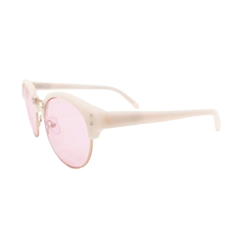 New arrivals custom acetate and metal round sunglasses 48028