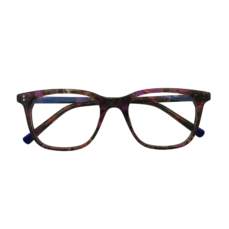 Women acetate square eyeglasses oem custom designer eyewear optical frame 48018